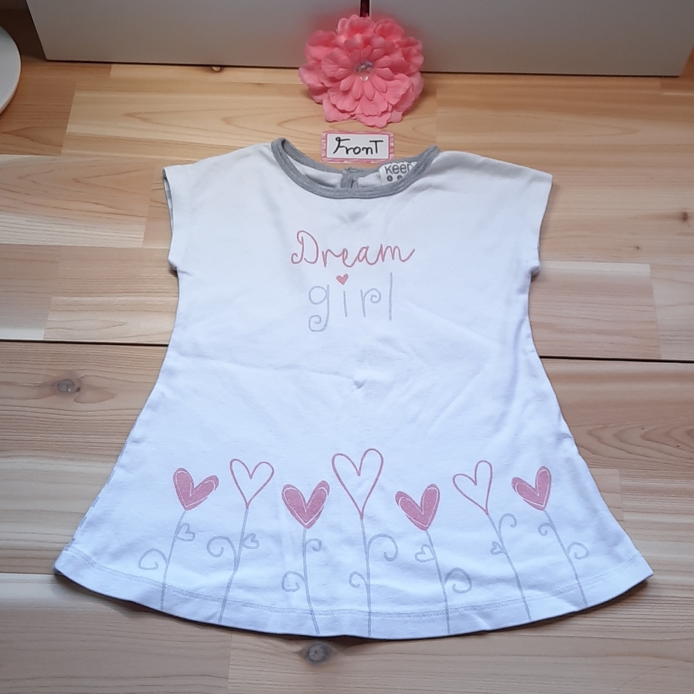 White Keedo Kids pajama T-shirt for girls size XS